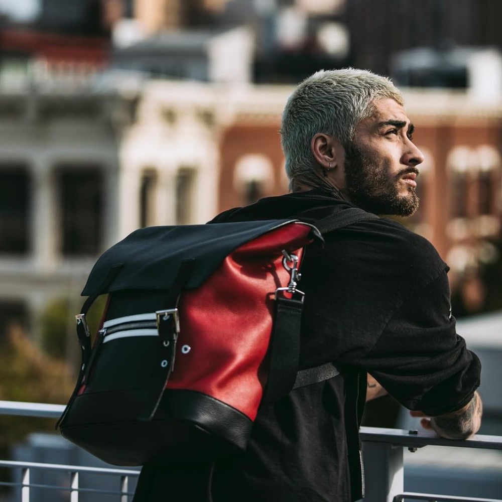 The Kooples Black and Red Backpack